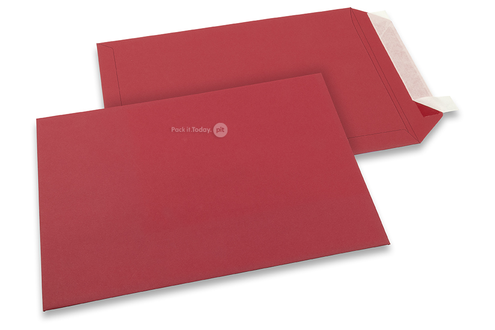 Dark red coloured paper envelopes - 229 x 324 mm