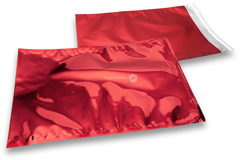Coloured metallic foil envelopes red - 320 x 430 mm
