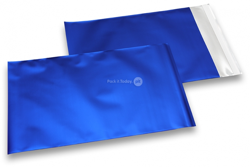 Dark blue coloured matt metallic foil envelopes - 180 x 250 mm
