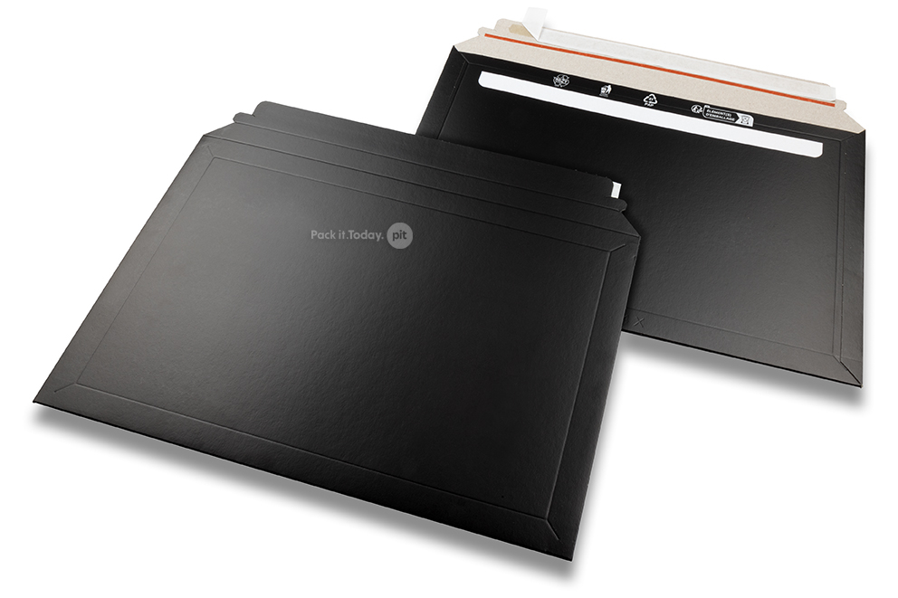 Black cardboard envelopes - 250 x 353 mm