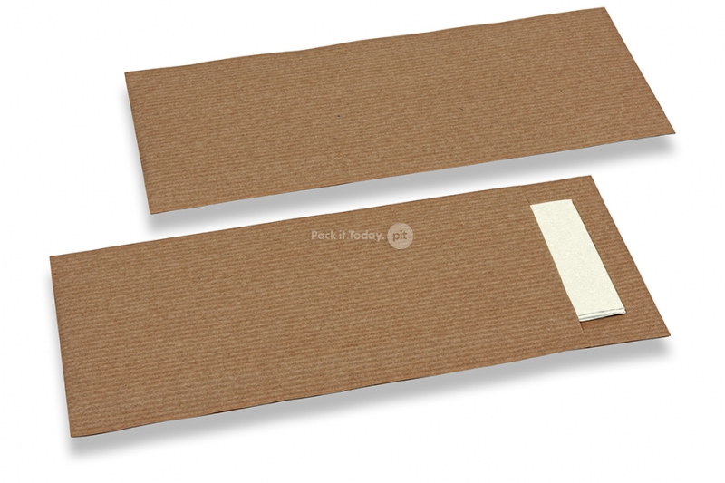 Cutlery bags brown without incision + white paper napkin