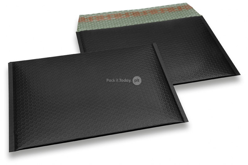 ECO matt metallic bubble envelopes - black 235 x 325 mm