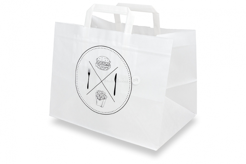 Paper take-away bags - white + snacks