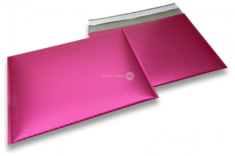 ECO matt metallic bubble envelopes - pink 320 x 425 mm