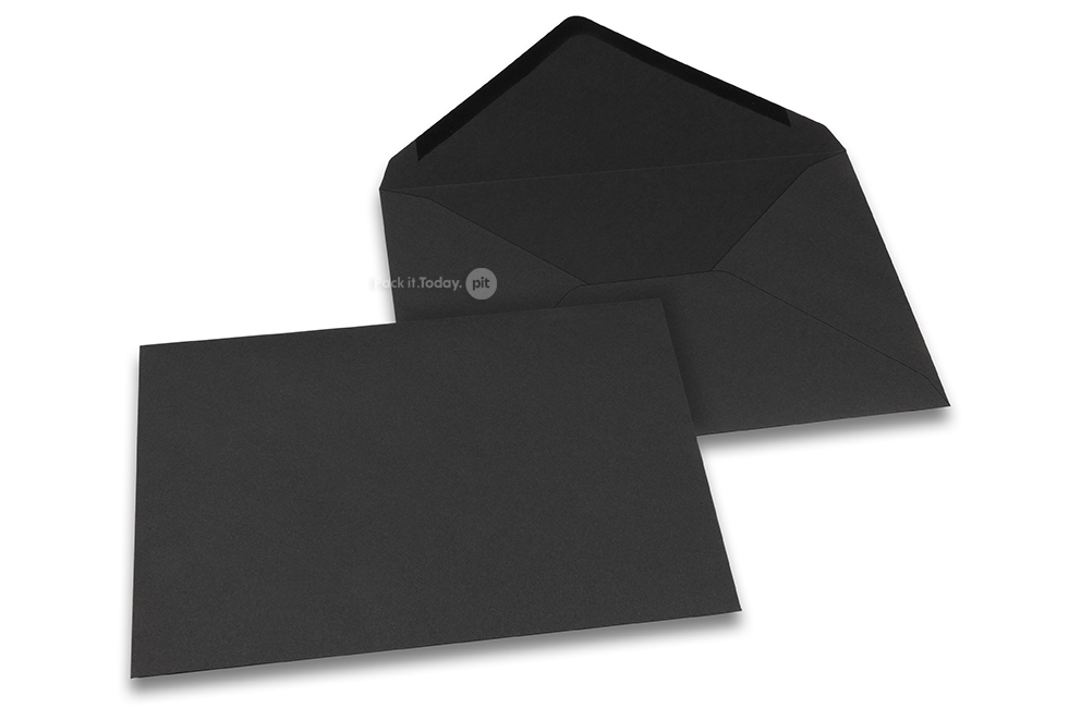 Recycled envelopes - black 156 x 220 mm
