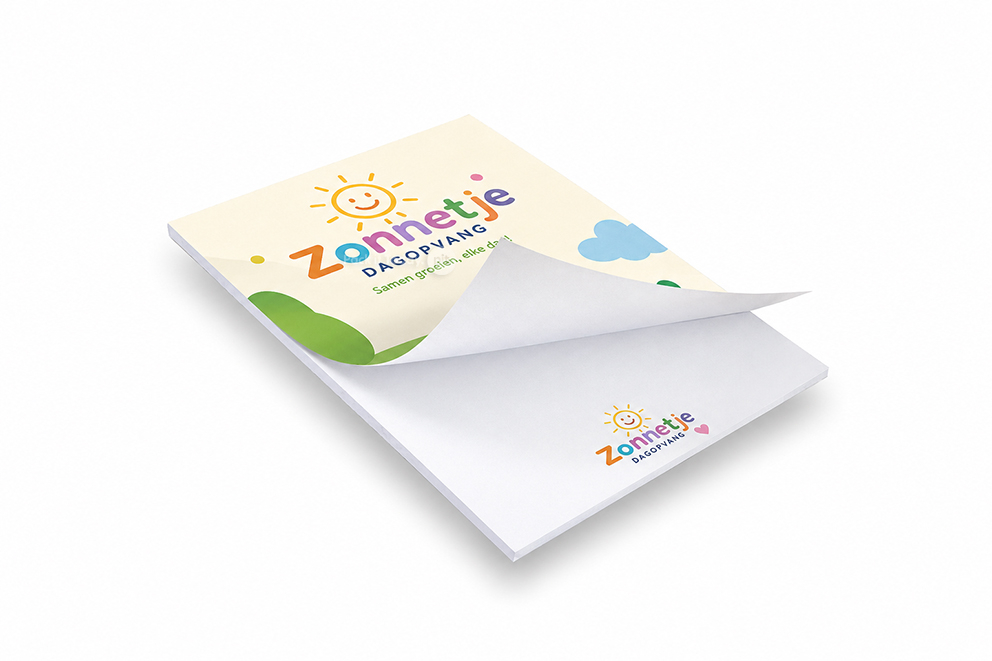  Printed notepads - 105 x 148 mm, cover with matt laminate
