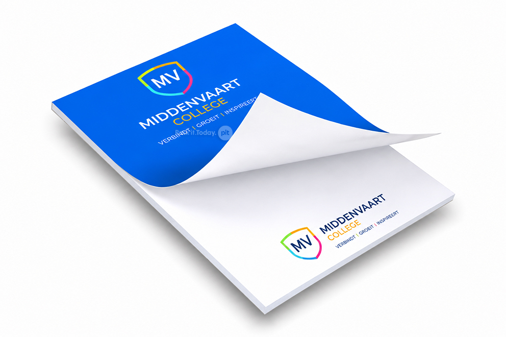 Printed notepads - 148 x 210 mm, cover with matt laminate